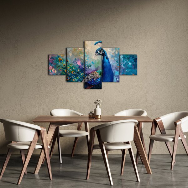 Obraz - Malowanie pawia (125x70 cm)