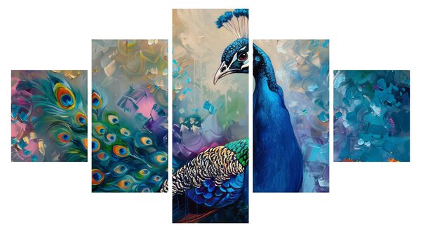 Obraz - Malowanie pawia (125x70 cm)