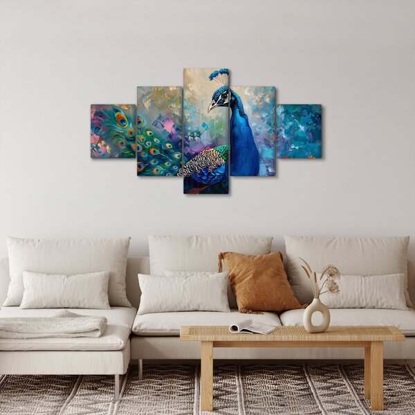 Obraz - Malowanie pawia (125x70 cm)