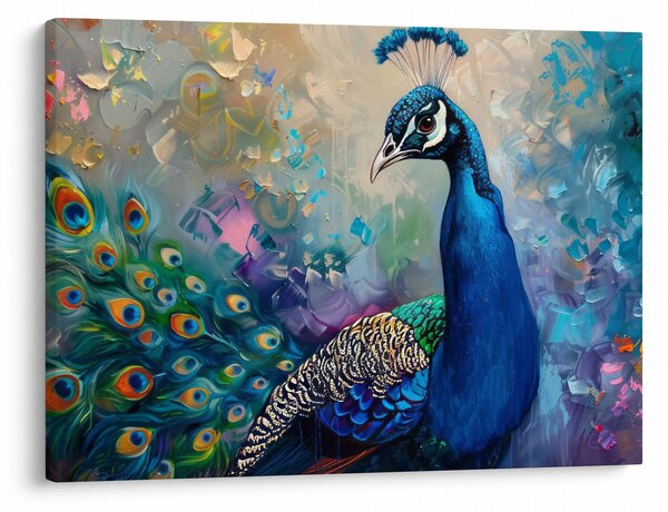 Obraz - Malowanie pawia (70x50 cm)