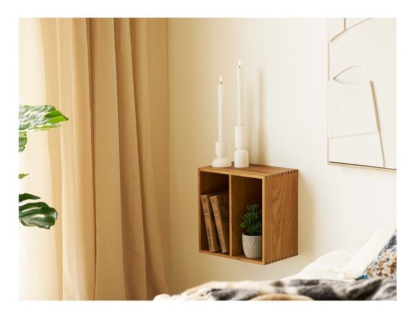 Wielopoziomowa półka z litego drewna dębowego w naturalnym kolorze 18 cm Townsville – House Nordic