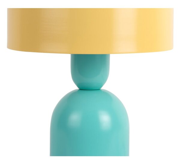 Żółta/turkusowa lampa stołowa (wysokość 24 cm) Double Funky – Leitmotiv