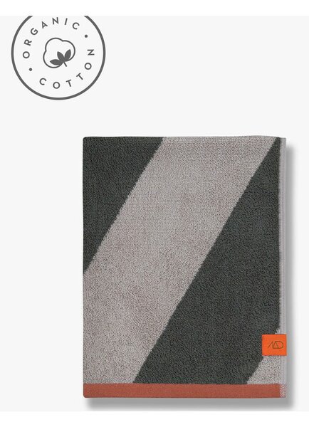 Ręcznik z bawełny organicznej frotte w kolorze khaki 50x90 cm Diagonal – Mette Ditmer Denmark