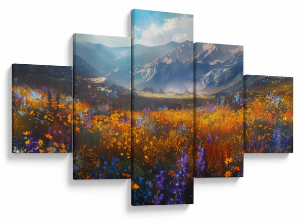Obraz - Malowany górski krajobraz II. (125x70 cm)