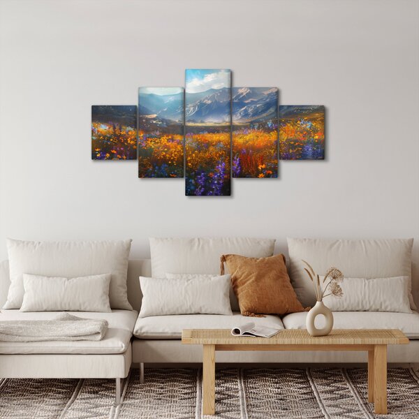 Obraz - Malowany górski krajobraz II. (125x70 cm)