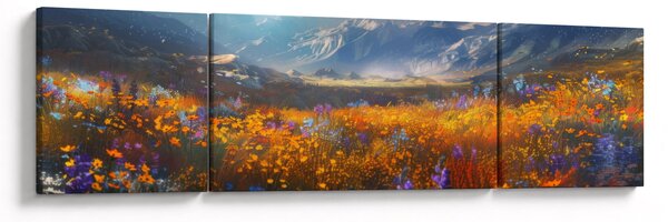 Obraz - Malowany górski krajobraz II. (170x50 cm)
