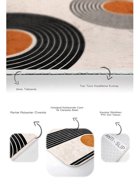 Beżowe aksamitne dywaniki łazienkowe zestaw 2 szt. 60x100 cm Dot Arch – Mila Home