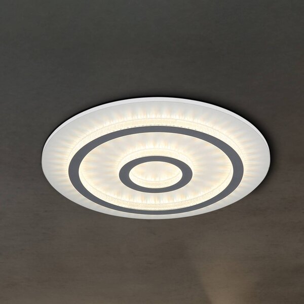 Globo Lampa sufitowa Jayden, możliwość ściemniania, biały / opal, salon / jadalnia, metal