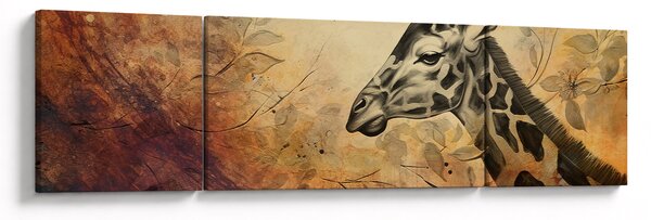 Obraz - Żyrafa, malarstwo (170x50 cm)