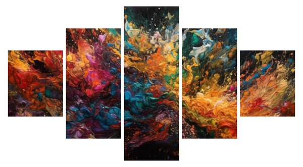 Obraz - Abstrakcja kolorów II. (125x70 cm)