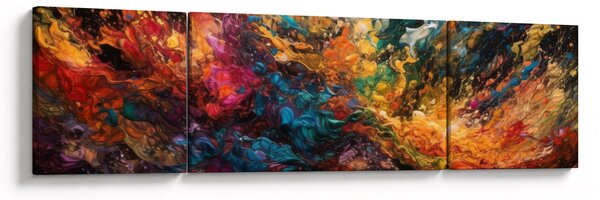 Obraz - Abstrakcja kolorów II. (170x50 cm)