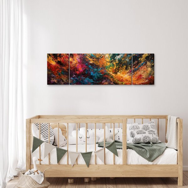 Obraz - Abstrakcja kolorów II. (170x50 cm)