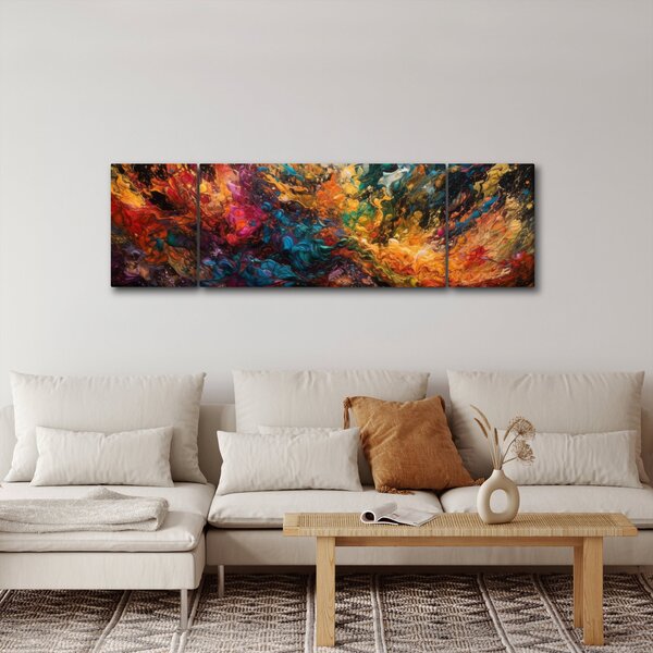 Obraz - Abstrakcja kolorów II. (170x50 cm)