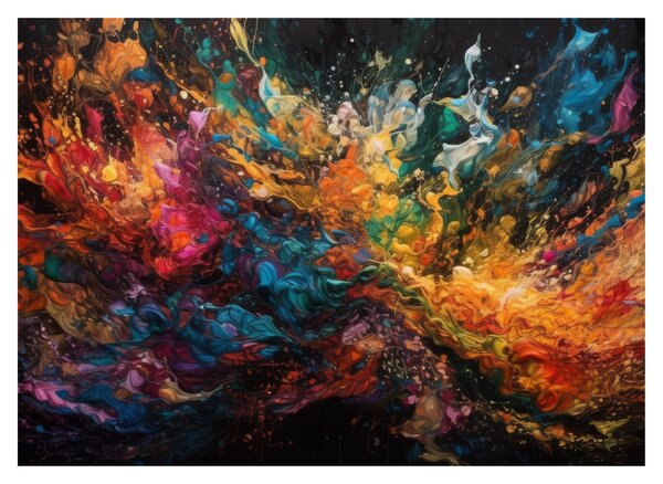 Obraz na szkle - Abstrakcja kolorów II. (70x50 cm)