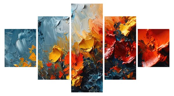 Obraz - Abstrakcyjny obraz kwiatów III. (125x70 cm)