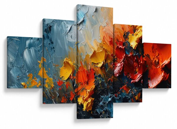 Obraz - Abstrakcyjny obraz kwiatów III. (125x70 cm)