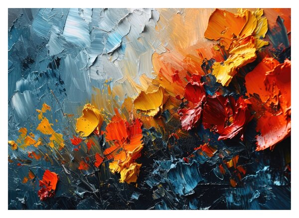 Obraz - Abstrakcyjny obraz kwiatów III. (70x50 cm)