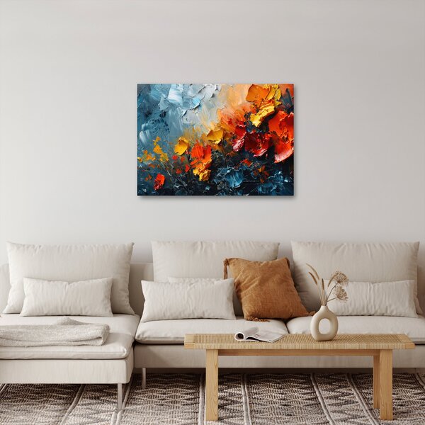Obraz - Abstrakcyjny obraz kwiatów III. (70x50 cm)