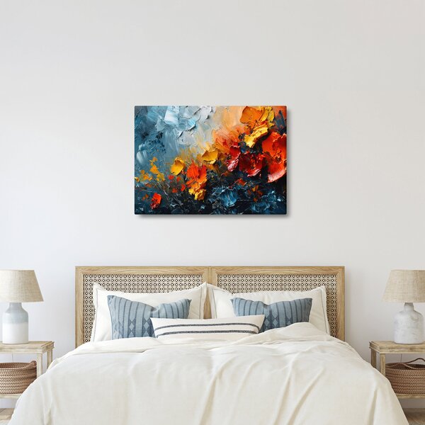 Obraz - Abstrakcyjny obraz kwiatów III. (70x50 cm)