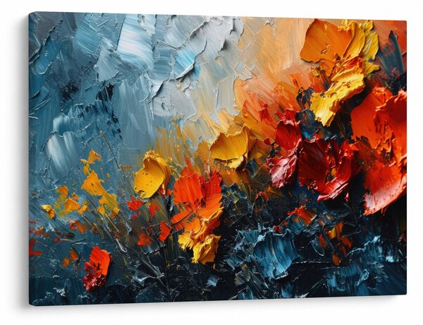 Obraz - Abstrakcyjny obraz kwiatów III. (70x50 cm)