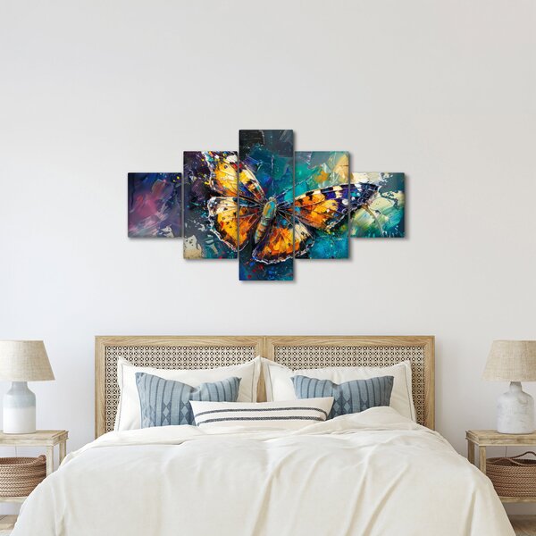 Obraz - Motyl, obraz olejny (125x70 cm)