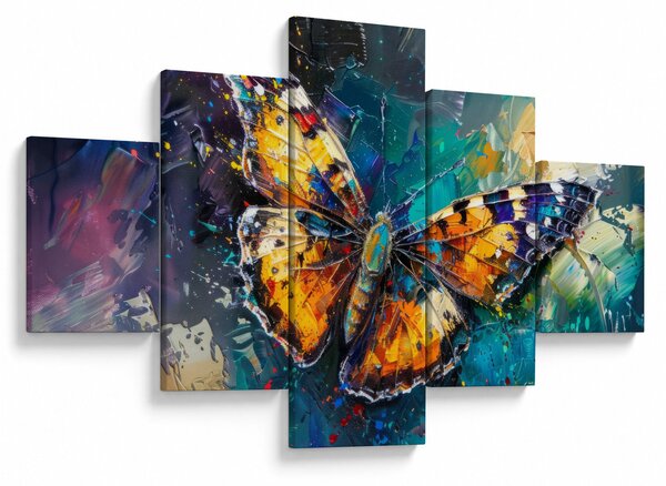 Obraz - Motyl, obraz olejny (125x70 cm)