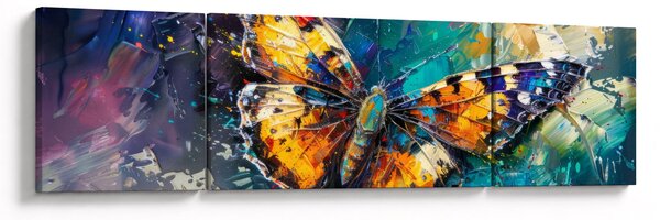 Obraz - Motyl, obraz olejny (170x50 cm)