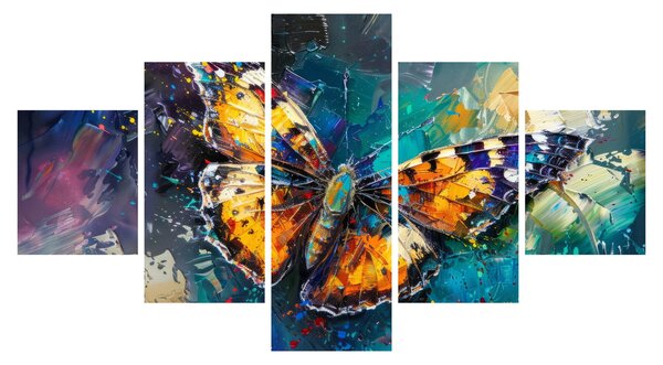 Obraz - Motyl, obraz olejny (125x70 cm)