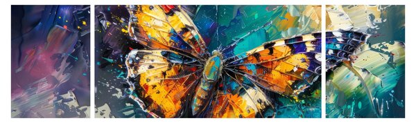 Obraz - Motyl, obraz olejny (170x50 cm)