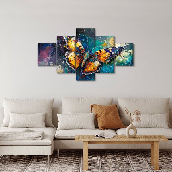 Obraz - Motyl, obraz olejny (125x70 cm)