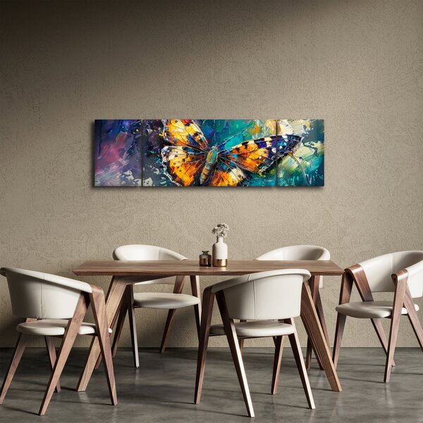 Obraz - Motyl, obraz olejny (170x50 cm)