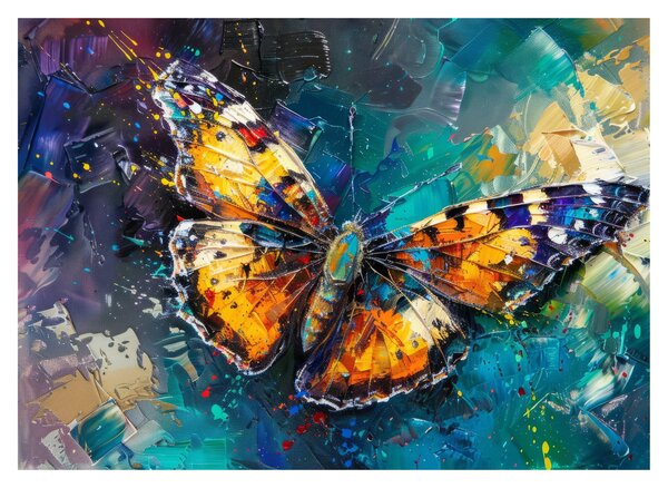 Obraz na szkle - Motyl, obraz olejny (70x50 cm)