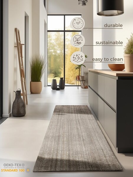 Szarobrązowy chodnik z juty 80x200 cm Bouclé – Hanse Home