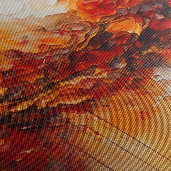 Obraz - Abstrakcja (z zegarem) (90x30 cm)