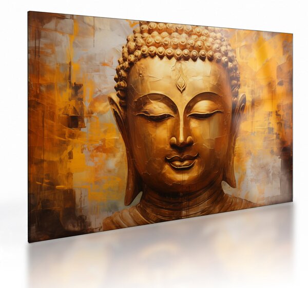 Obraz na szkle - Budda, obraz olejny (70x50 cm)