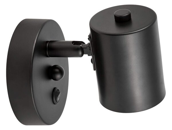 LAMPA ŚCIENNA KINKIET NOWOCZESNY CZARNY DORA W1