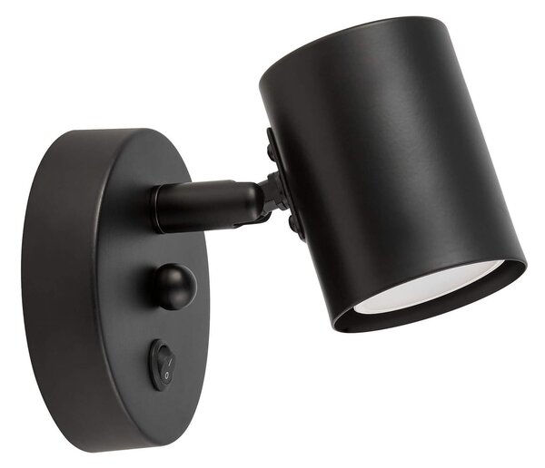 LAMPA ŚCIENNA KINKIET NOWOCZESNY CZARNY DORA W1