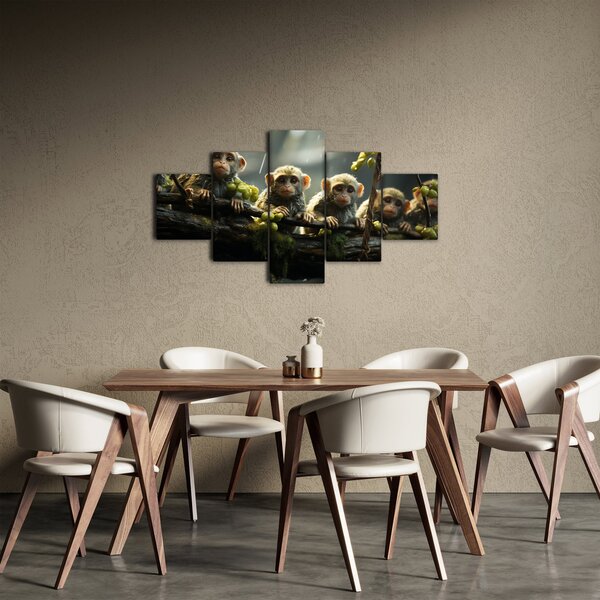Obraz - Małpy (125x70 cm)