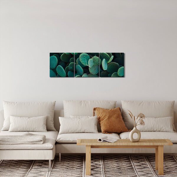 Obraz - Opuncja (z zegarem) (90x30 cm)