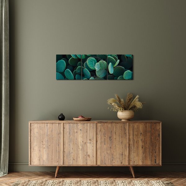 Obraz - Opuncja (z zegarem) (90x30 cm)
