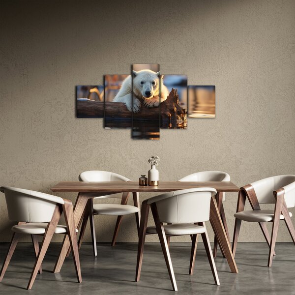Obraz - Niedźwiedź polarny (125x70 cm)
