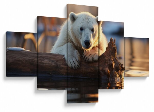 Obraz - Niedźwiedź polarny (125x70 cm)