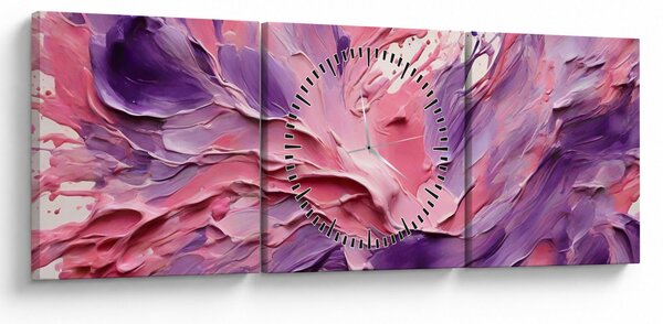 Obraz - Romantyczna abstrakcja (z zegarem) (90x30 cm)