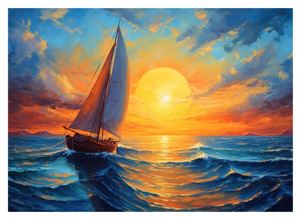Obraz - Żaglówki (70x50 cm)
