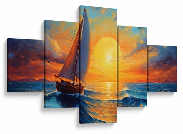 Obraz - Żaglówki (125x70 cm)