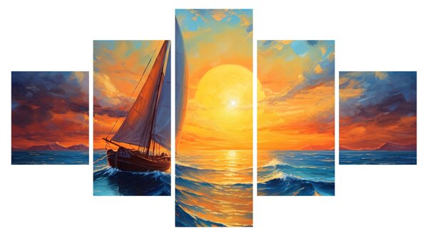 Obraz - Żaglówki (125x70 cm)