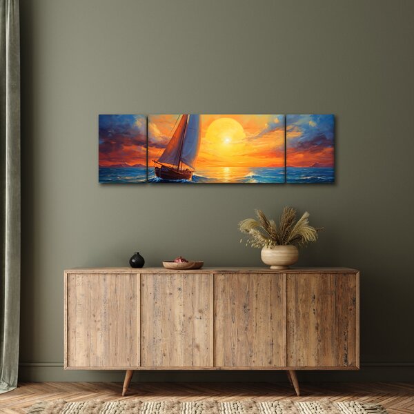 Obraz - Żaglówki (170x50 cm)