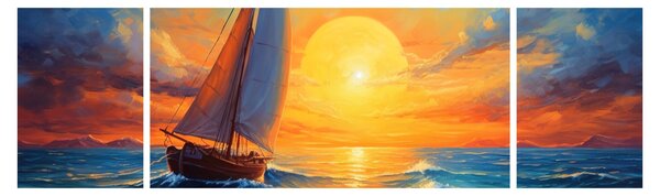 Obraz - Żaglówki (170x50 cm)