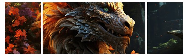 Obraz - Smok (170x50 cm)