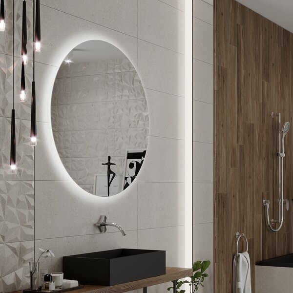 Okrągłe LED lustro do łazienki z oświetleniem C3